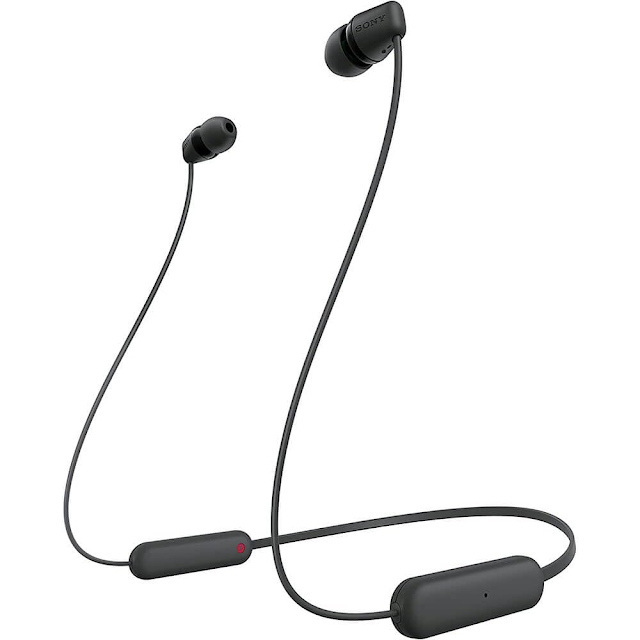 Read more about the article Sony WI C100 Wireless Headphones with Customizable Equalizer for Deep Bass & 25 Hrs Battery, DSEE-Upscale, Splash Proof, 360RA, Fast Pair, in Ear Bluetooth Headset with Mic for Phone Calls (Black)