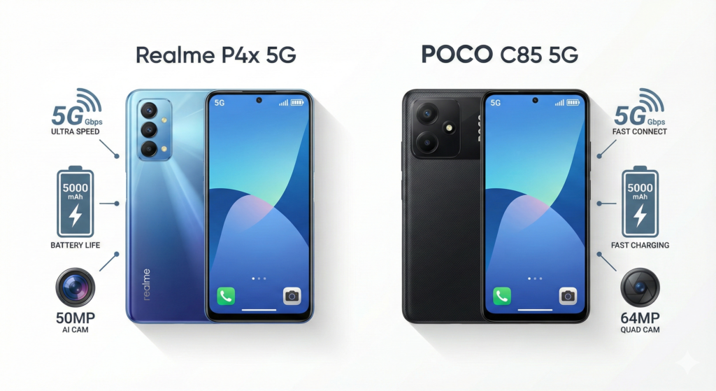 Realme P4x 5G vs POCO C85 5G